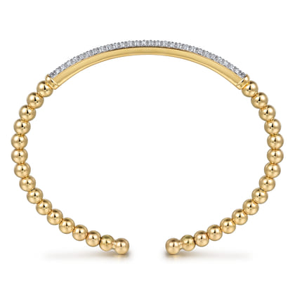 14K Yellow Gold Diamond Bangle