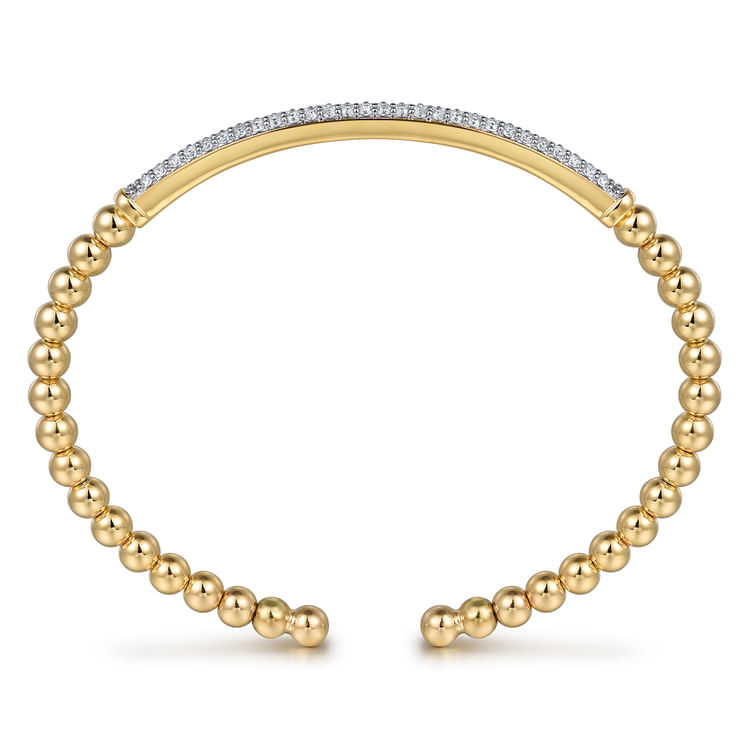 14K Yellow Gold Diamond Bangle