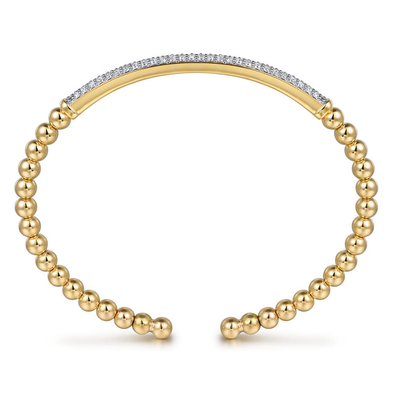 14K Yellow Gold Diamond Bangle - 0.78 ct - Shot 3