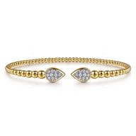 14K Yellow Gold Diamond Bangle