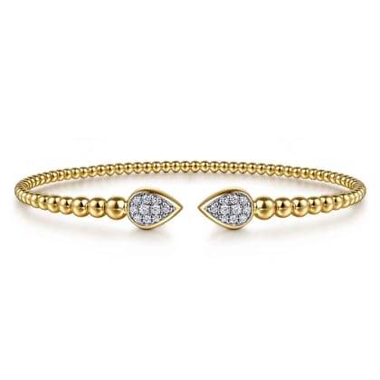 14K Yellow Gold Diamond Bangle