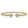 14K Yellow Gold Diamond Bangle - 0.25 ct