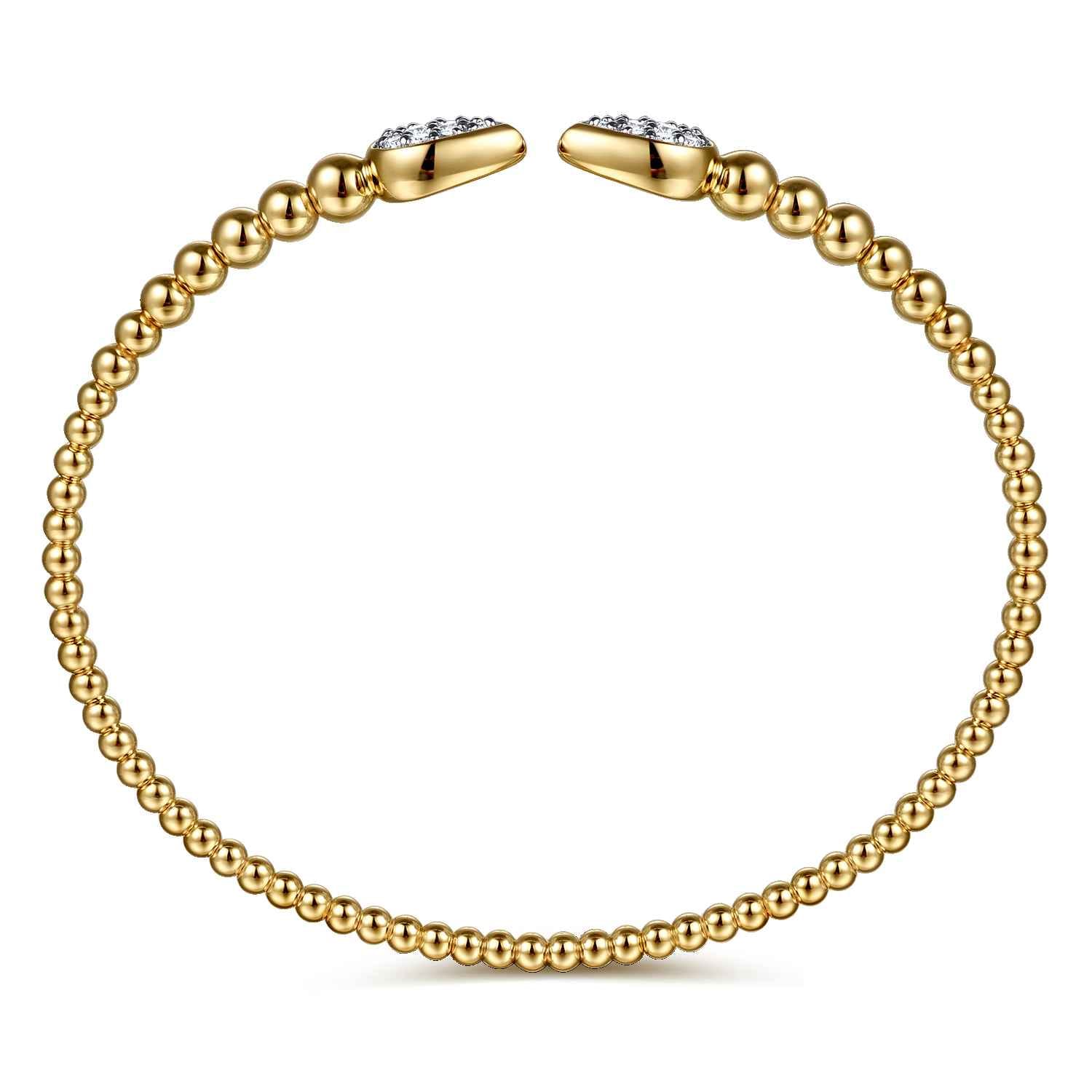 14K Yellow Gold Diamond Bangle - 0.25 ct - Shot 3
