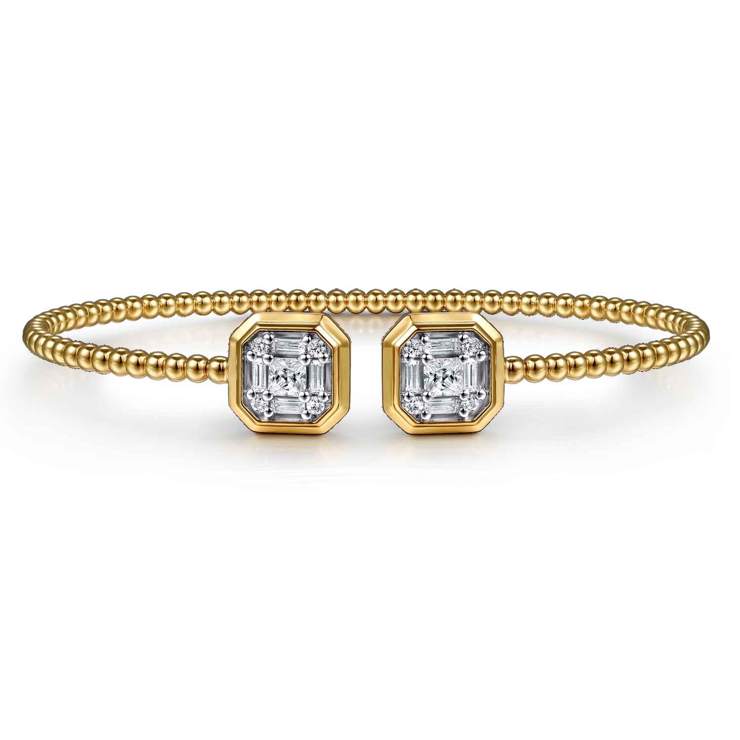 14K Yellow Gold Diamond Bangle - 0.75 ct - Shot 1