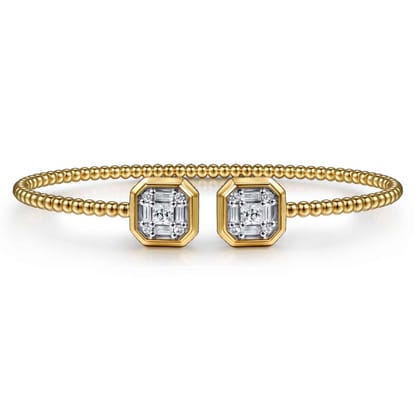 14K Yellow Gold Diamond Bangle
