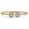14K Yellow Gold Diamond Bangle - 0.75 ct