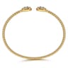 14K Yellow Gold Diamond Bangle - 0.75 ct