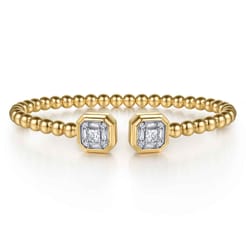 14K Yellow Gold Diamond Bangle