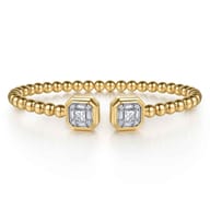 14K Yellow Gold Diamond Bangle