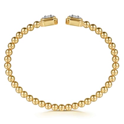 14K Yellow Gold Diamond Bangle