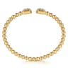 14K Yellow Gold Diamond Bangle - 0.78 ct