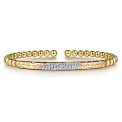 14K Yellow Gold Diamond Bangle