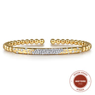 14K Yellow Gold Diamond Bangle