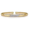 14K Yellow Gold Diamond Bangle - 0.6 ct