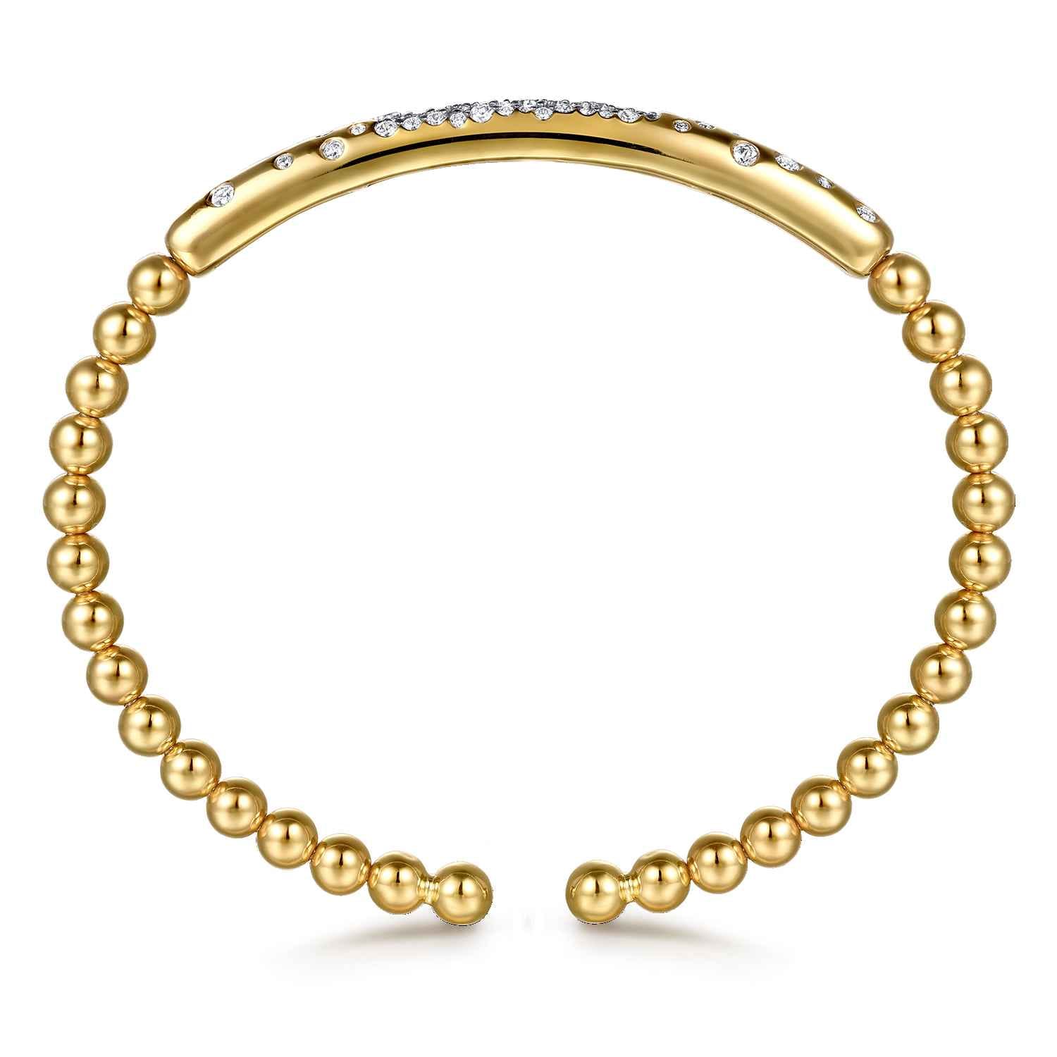 14K Yellow Gold Diamond Bangle - 0.6 ct - Shot 3