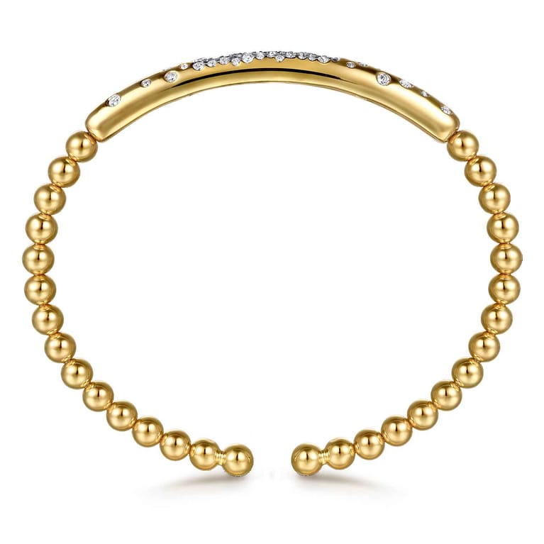 14K Yellow Gold Diamond Bangle - 0.6 ct - Shot 3