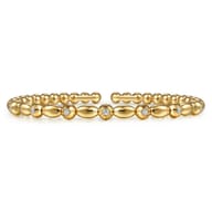 14K Yellow Gold Diamond Bangle