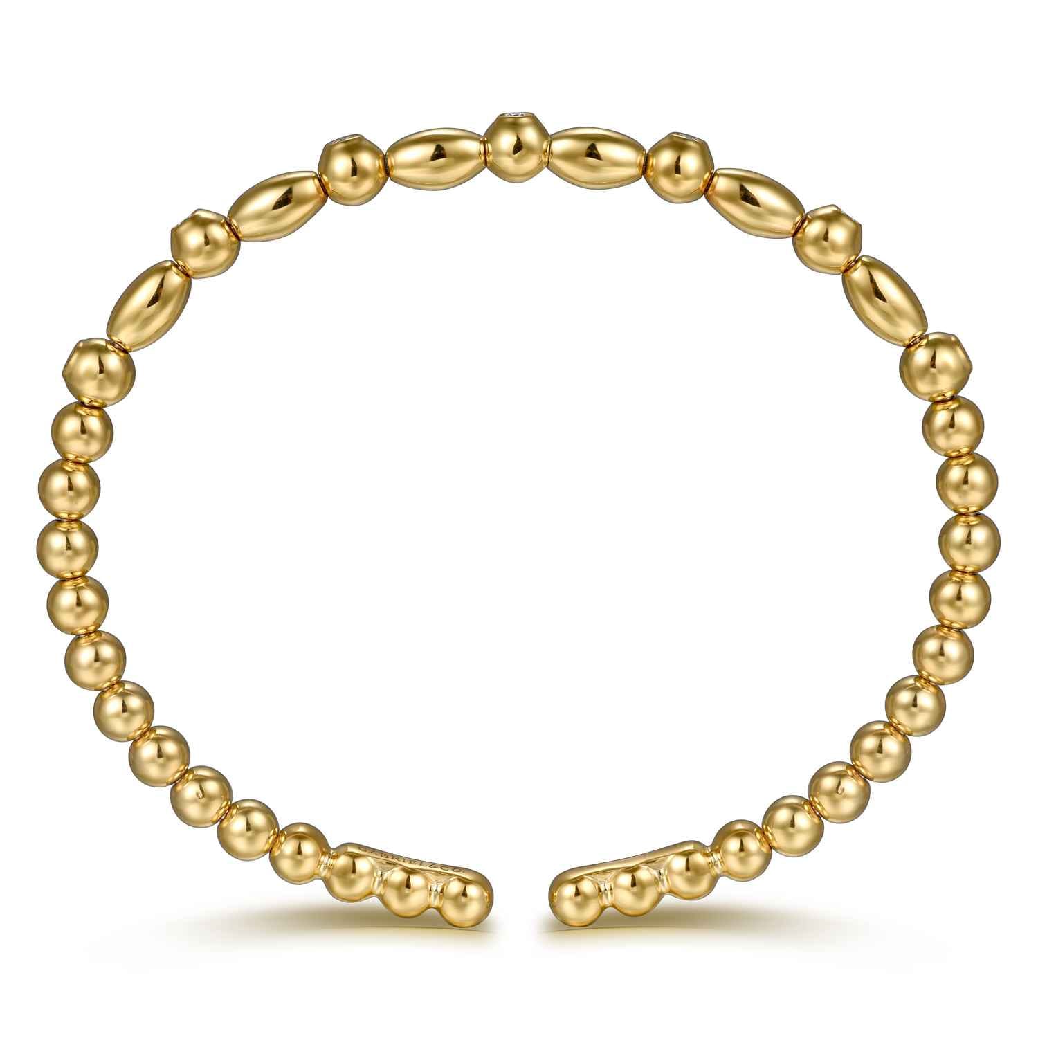 14K Yellow Gold Diamond Bangle - 0.18 ct - Shot 3