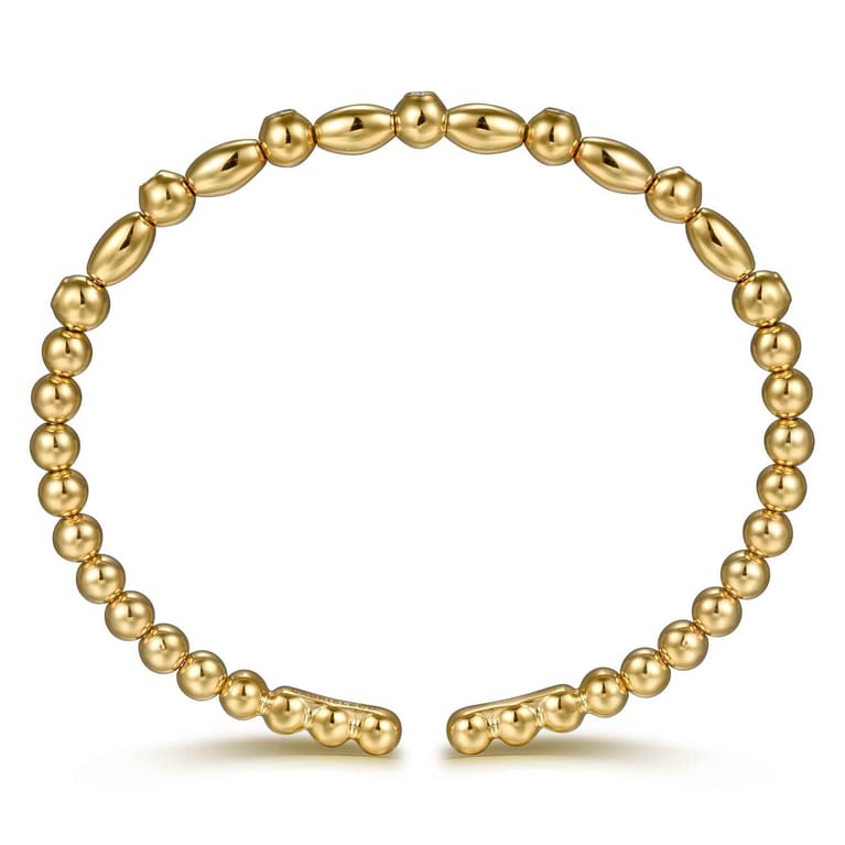 14K Yellow Gold Diamond Bangle - 0.18 ct - Shot 3