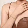 14K Yellow Gold Diamond Bangle - 0.18 ct
