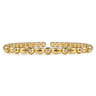 14K Yellow Gold Diamond Bangle - 0.18 ct