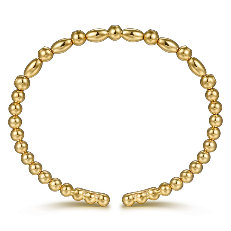 14K Yellow Gold Diamond Bangle - 0.18 ct - Shot 3