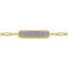 14K Yellow Gold Diamond Bar Chain Bracelet - 0.6 ct