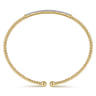14K Yellow Gold Diamond Bar Cuff Bangle Bracelet- Bujukan - 0.3 ct