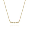 14K Yellow Gold Diamond Bar Necklace 0.05ct - 0.05 ct