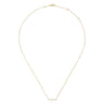14K Yellow Gold Diamond Bar Necklace 0.05ct - 0.05 ct