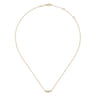 14K Yellow Gold Diamond Bar Necklace 0.1ct - 0.1 ct