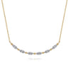 14K Yellow Gold Diamond Bar Necklace-Bujukan - 0.3 ct