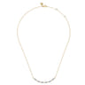 14K Yellow Gold Diamond Bar Necklace-Bujukan - 0.3 ct