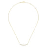 14K Yellow Gold Diamond Bar Necklace - 0.19 ct