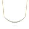 14K Yellow Gold Diamond Bar Necklace - 1.55 ct