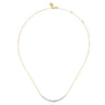 14K Yellow Gold Diamond Bar Necklace - 1.55 ct