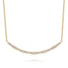 14K Yellow Gold Diamond Bar Necklace - 0.31 ct