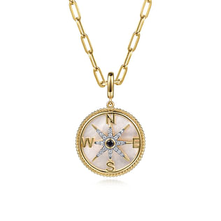 14K-Yellow-Gold-Diamond---Blue-Sapphire-Compass-Medallion-Pendant3