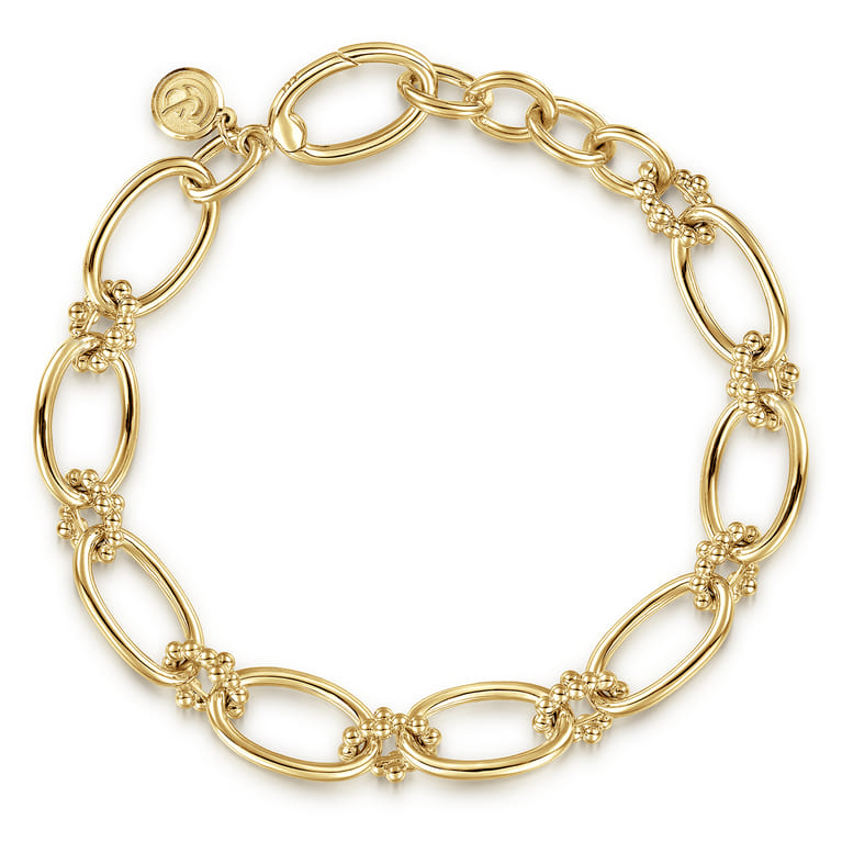 14K Yellow Gold Diamond Bracelet - Shot 1