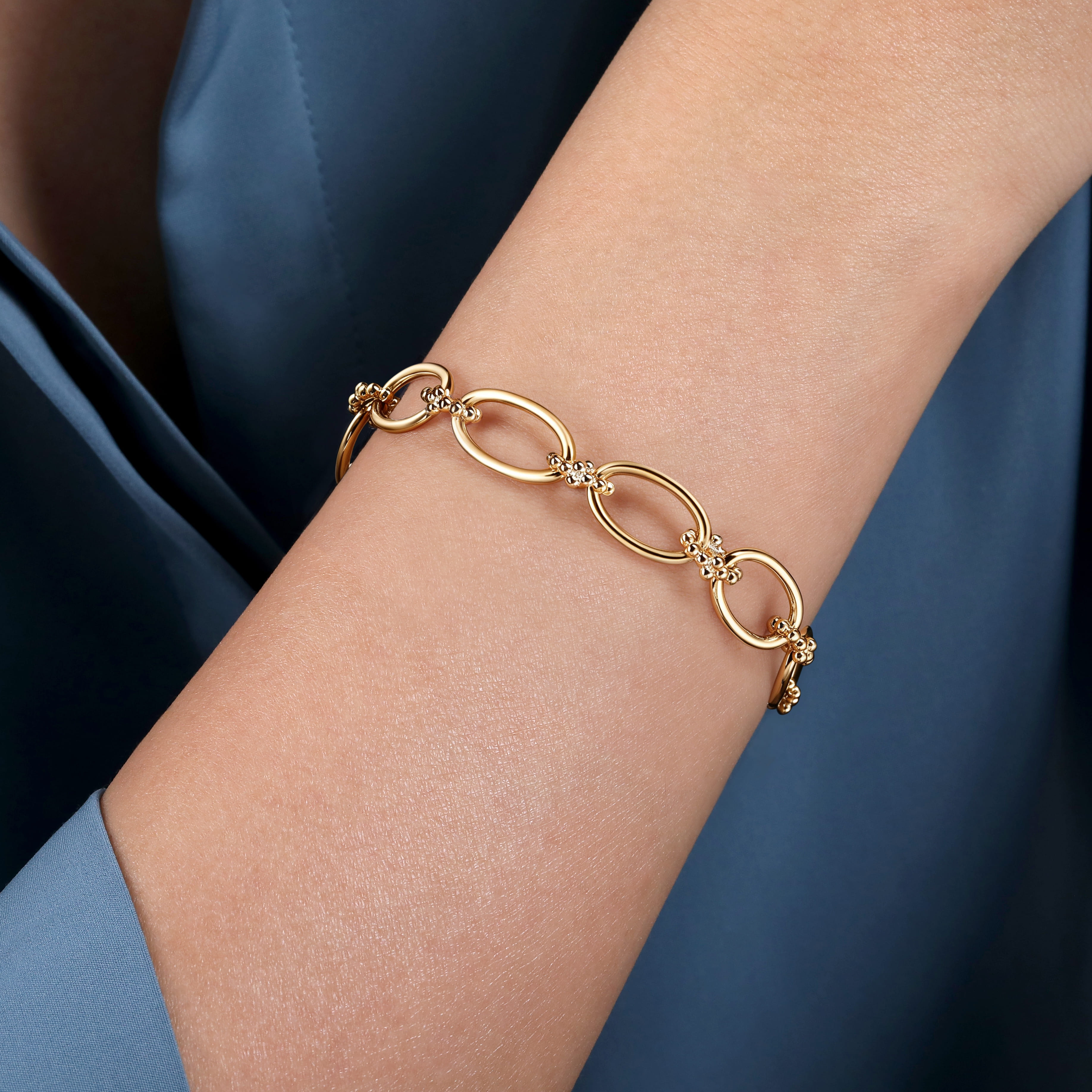 14K Yellow Gold Diamond Bracelet - Shot 3