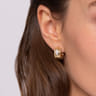 14K Yellow Gold Diamond Bujukan 15mm Huggie Earrings - 0.14 ct