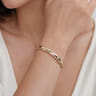 14K Yellow Gold Diamond Bujukan Bangle - 0.3 ct