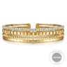 14K Yellow Gold Diamond Bujukan Easy Stackable Bangle - 1.05 ct