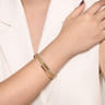 14K Yellow Gold Diamond Bujukan Easy Stackable Bangle - 1.05 ct