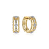 14K Yellow Gold Diamond Bujukan Huggie Earrings - 0.3 ct