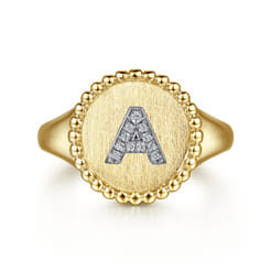 14K-Yellow-Gold-Diamond-Bujukan-Initial-A-Signet-Ring1