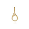 14K Yellow Gold Diamond Bujukan Lock Charms With Detachable Bail - 0.08 ct