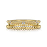 14K Yellow Gold Diamond Bujukan Marquis Shape Easy Stackable Ring - 0.03 ct