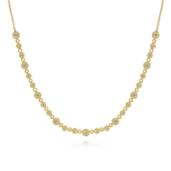 14K Yellow Gold Diamond Bujukan Necklace