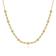 14K Yellow Gold Diamond Bujukan Necklace